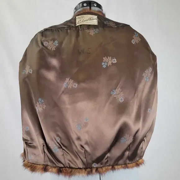 1950s Larchmont Furriers Mink Fur Stole Wrap Shawl - Picture 8 of 9